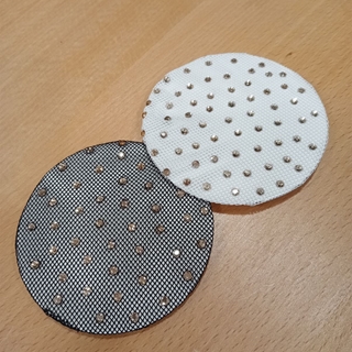 Redecilla para el pelo HKM Sports Equipment color negro con adornos de cristales rosegold - Imagen 2